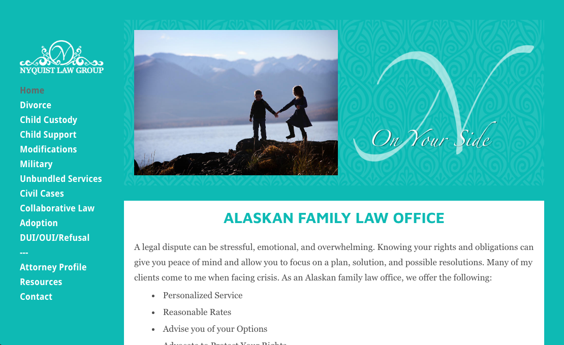 Nyquist Family Law website